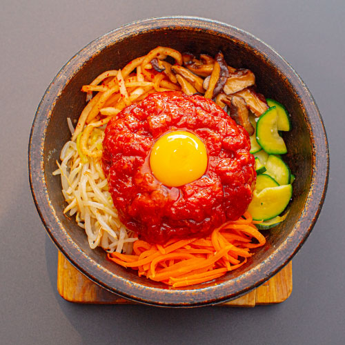 Bibimbap tartare de boeuf